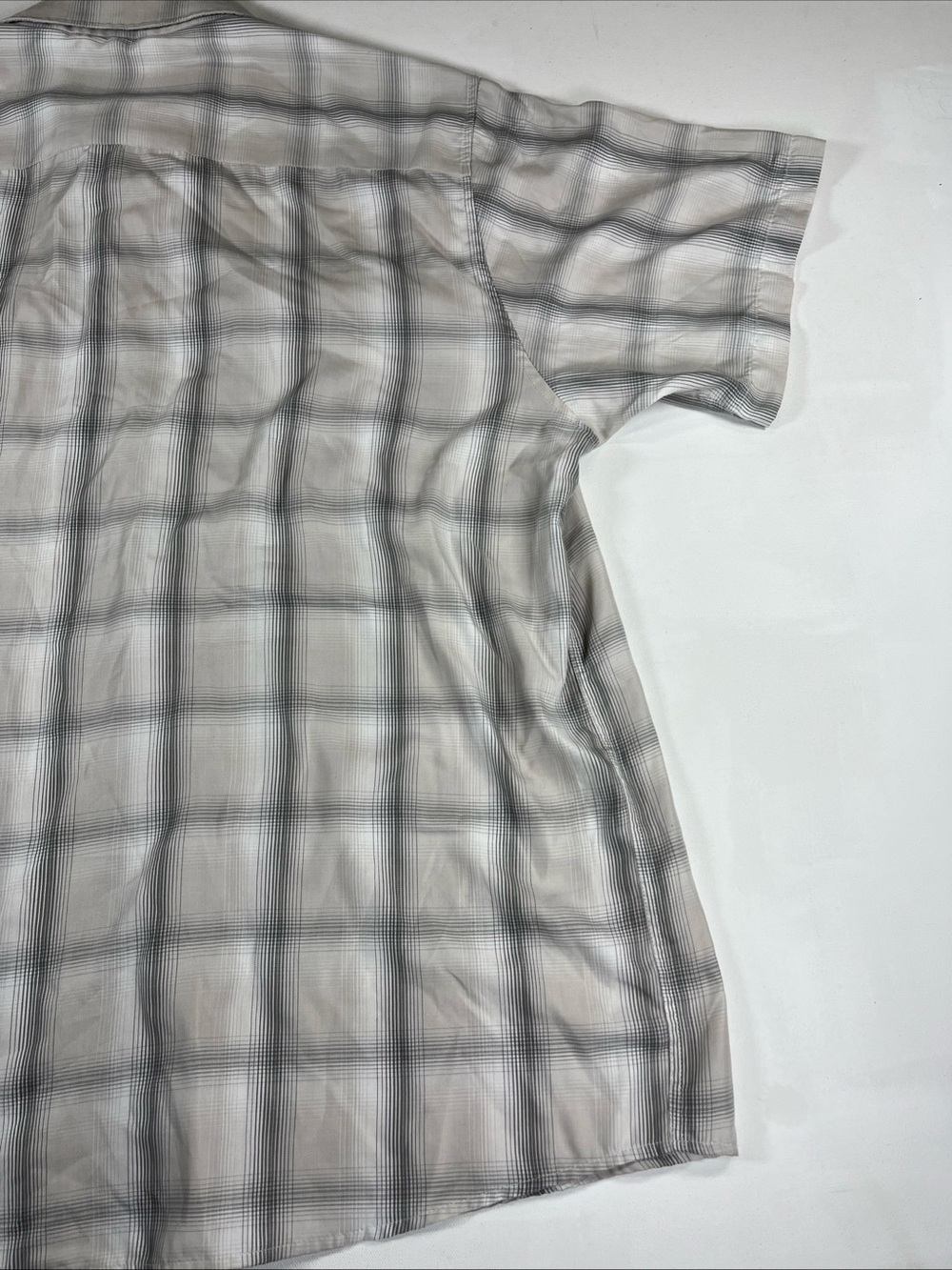 Dixxon Montana Short Sleeve Shirt Pearl Snap Gray Plaid Bamboo Men’s 3XL - Picture 13 of 15